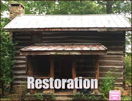 Historic Log Cabin Restoration  Wallace, North Carolina